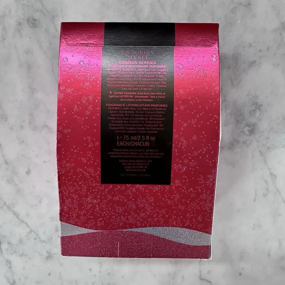 Victoria’s Secret Crimson Berries Fragrance Lotion & Mist Set 2.5 Oz Each New
